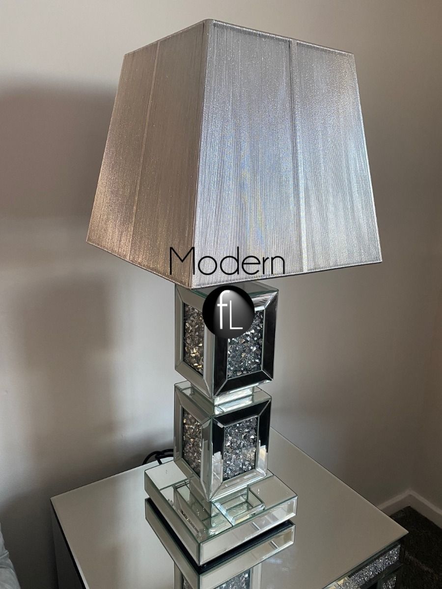 Crushed crystal deals table lamp