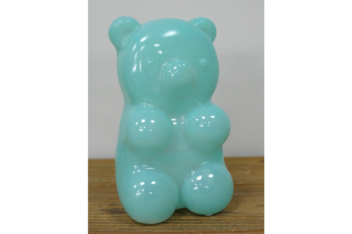 Blue Teddy Bear Ornament made from Resin