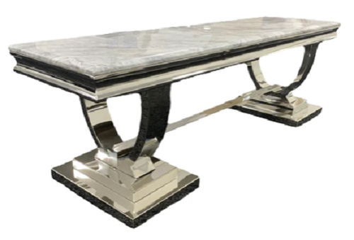 Arianna TV Table with Marble Top, 140 cm long stunning TV stand