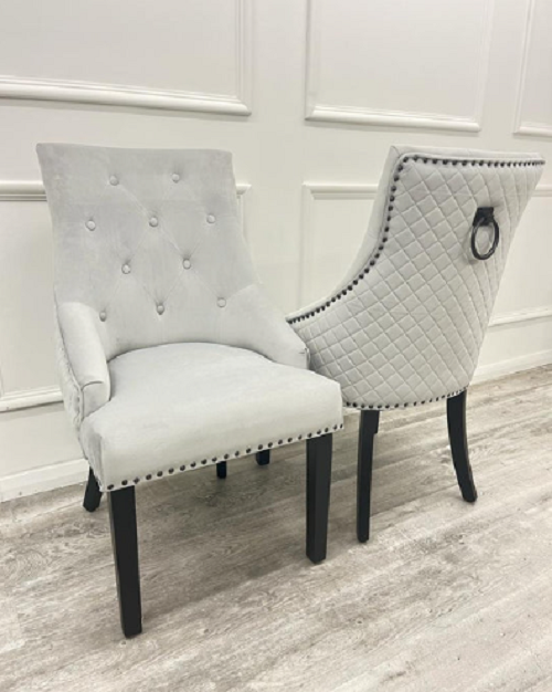 Door knocker chairs top grey