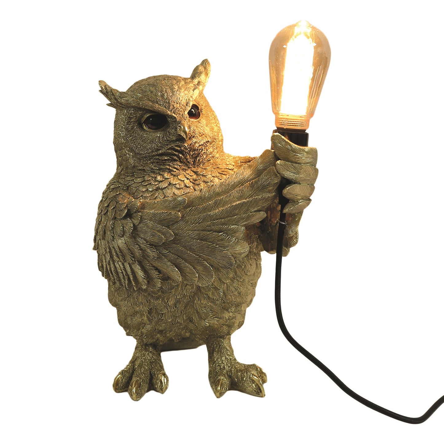 Gold Owl Table Lamp
