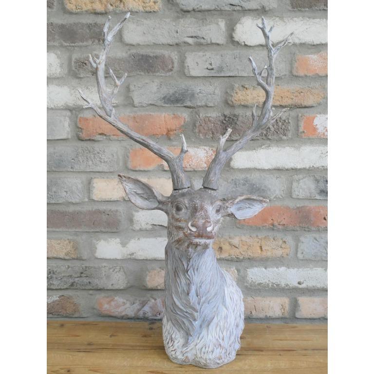 Resin Stag Head Ornament 72 cm high Decor