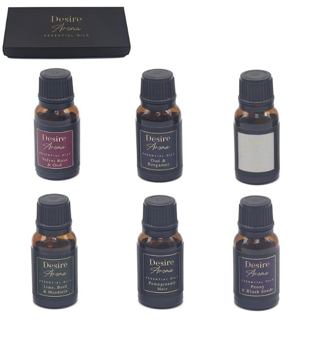 Home Fragrance Assorted 6PC Essential Oil Scent Set 15ml