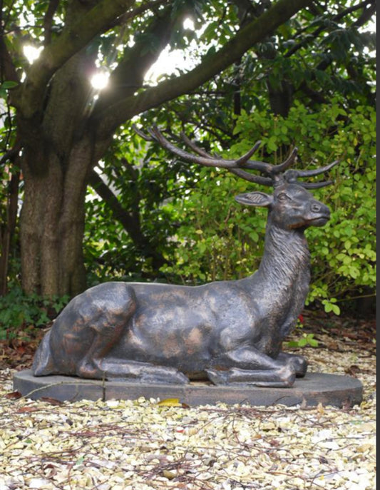 Outdoor Laying down Stag Statue
