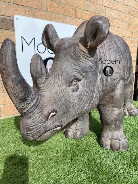 Baby Rhino Garden ornament, animal garden ornament