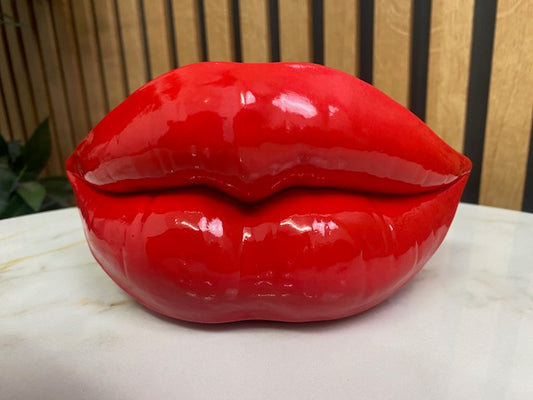 Resin Red Lips Ornament