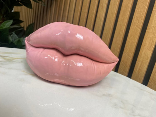 Resin Pink Lips Ornament