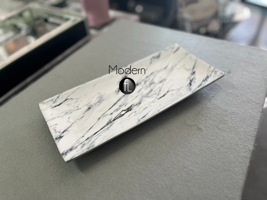 Decorative Marble Effect Plate, ceramic marble effect plate