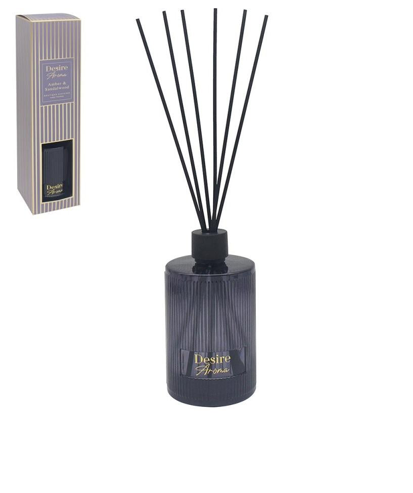 Amber & Sandalwood 1000ml Reed Diffuser in Blue Bottle