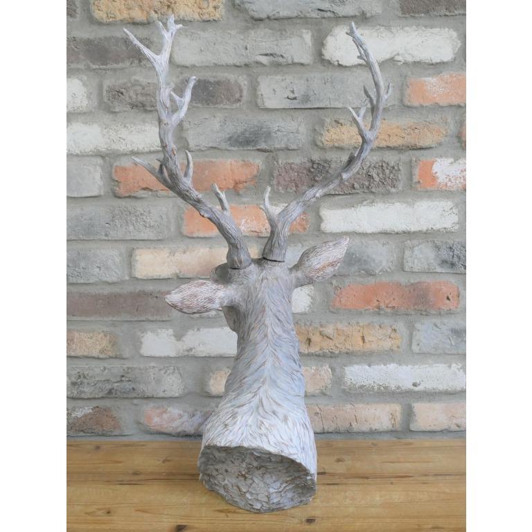 Resin Stag Head Ornament 72 cm high Decor