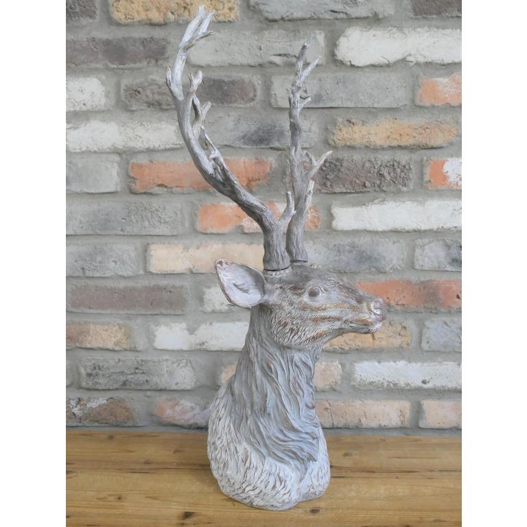 Resin Stag Head Ornament 72 cm high Decor