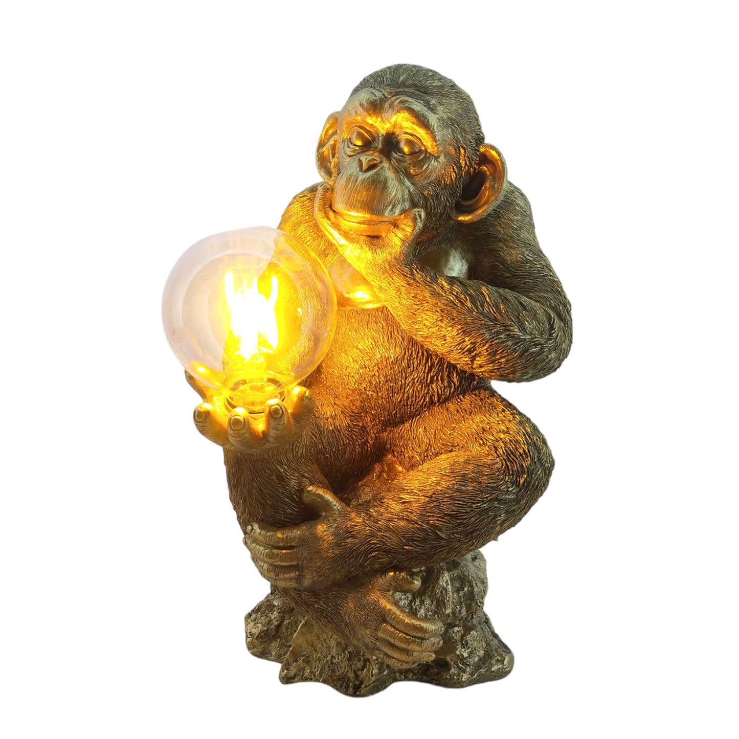 Gold Thinking Monkey Table lamp
