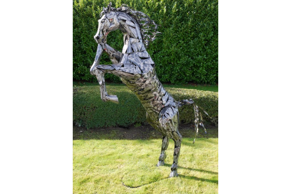 Extra Large Rearing Horse Statue 330cm high Metal Garden Ornament