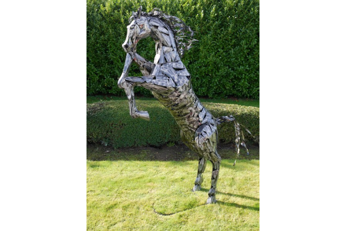Extra Large Rearing Horse Statue 330cm high Metal Garden Ornament