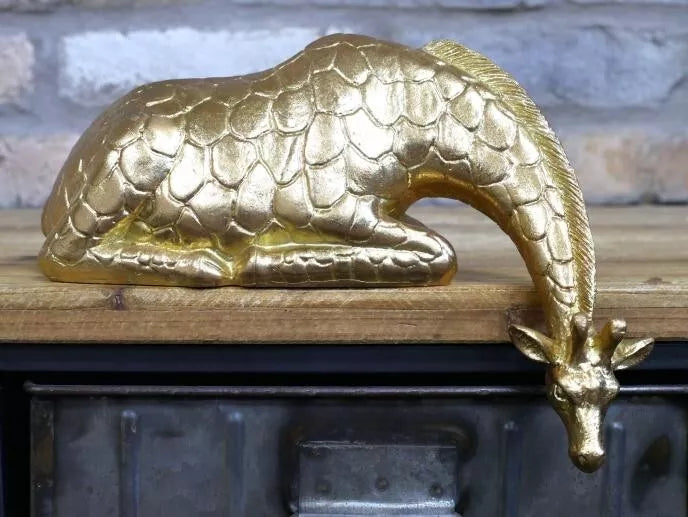 Giraffe ornament, Gold Giraffe Ornament 27 cm long
