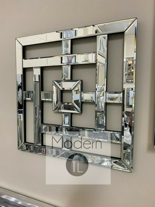 Geometric Squares Mirror wall art 40cm x 40cm