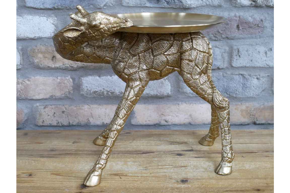 Gold Giraffe Side Table Beautiful Golden Animal End Table