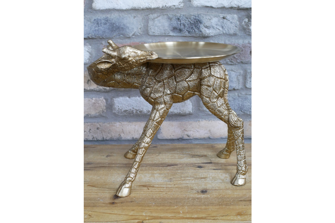 Gold Giraffe Side Table Beautiful Golden Animal End Table