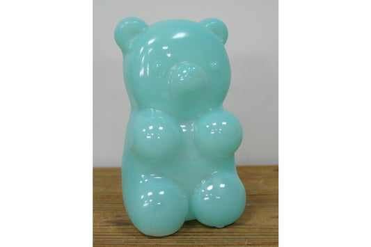 Blue Teddy Bear Ornament made from Resin