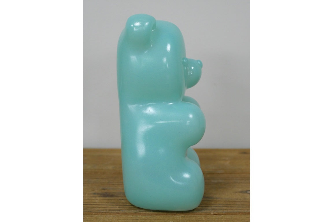 Blue Teddy Bear Ornament made from Resin