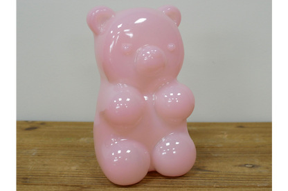 Pink Teddy Bear Ornament made from Resin