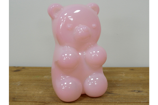Pink Teddy Bear Ornament made from Resin