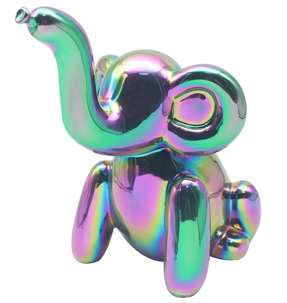 Balloon Elephant Ornament Iridescent, Modern Elephant Shaped Balloon Ornament