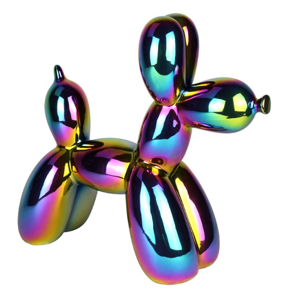 Balloon Dog Ornament Iridescent, Modern Dog Shaped Balloon Ornament