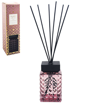 Oud and Bergamot 1000ml Reed Diffuser in square bottle