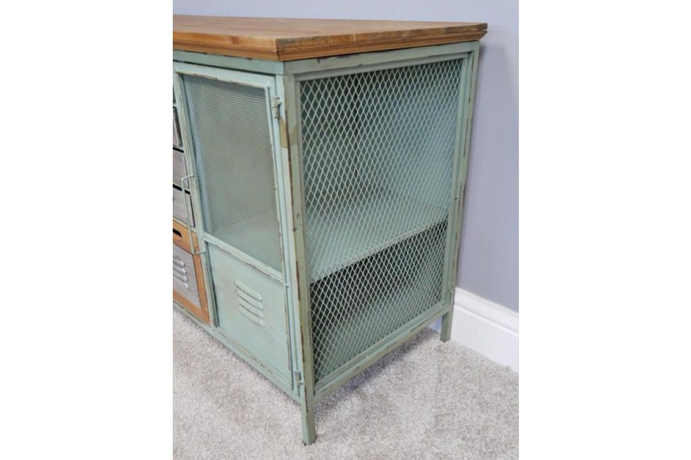 Quirky Blue Industrial TV and Media Unit