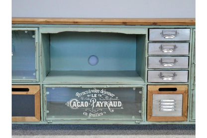 Quirky Blue Industrial TV and Media Unit