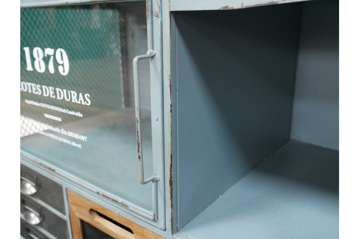 Quirky Blue Industrial TV Unit