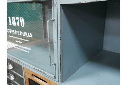 Quirky Blue Industrial TV Unit