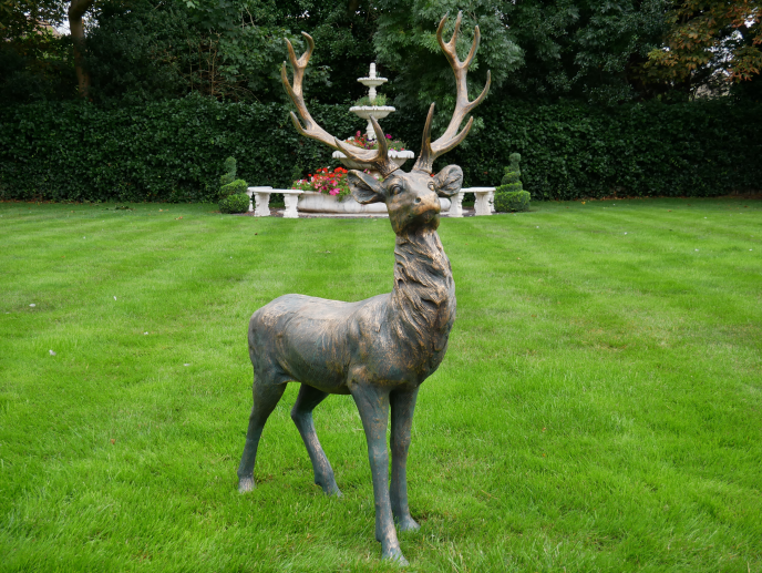 Large Stag Garden Ornament Life Like Sculpture