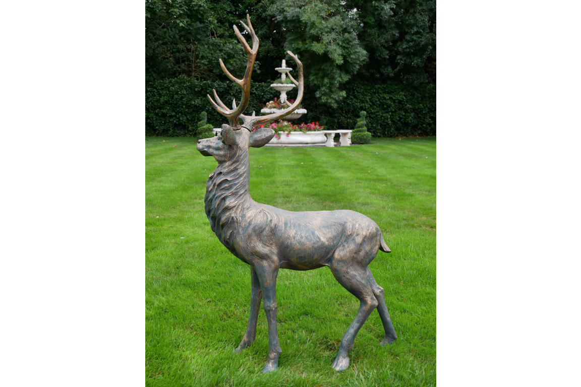 Large Stag Garden Ornament Life Like Sculpture