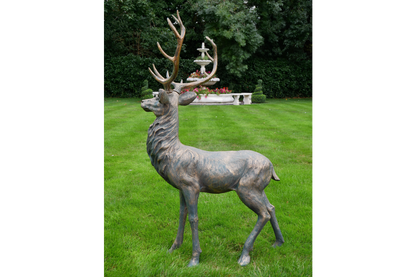 Large Stag Garden Ornament Life Like Sculpture