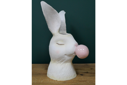 Art Deco Ornament Bunny Head Vase Blowing Bubblegum