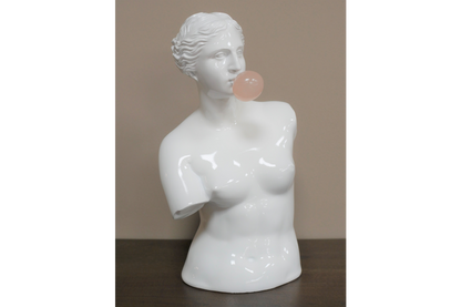 Art Deco ladies torso ornament blowing bubblegum