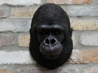 Gorilla Themed Wall Mounted Head, Animal Ornament