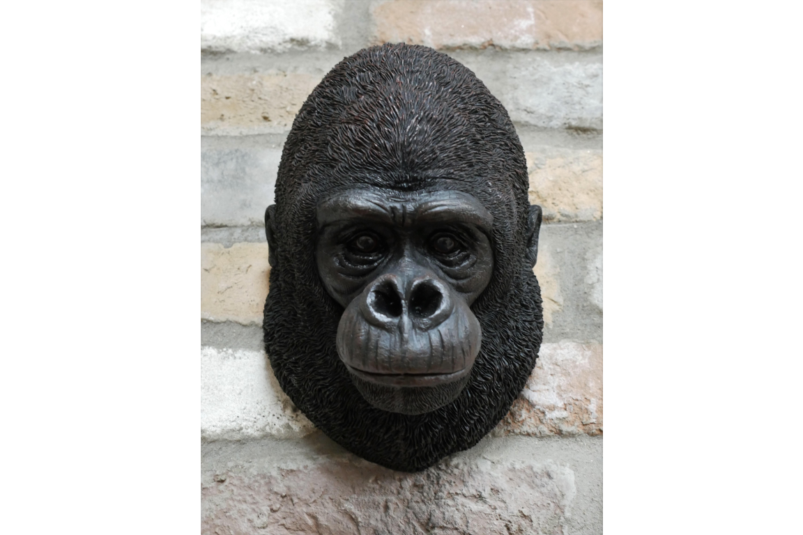 Gorilla Themed Wall Mounted Head, Animal Ornament