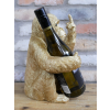 Cheeky Monkey Ornament Wine Holder, Gesture Monkey 30 cm high Gold Ornament