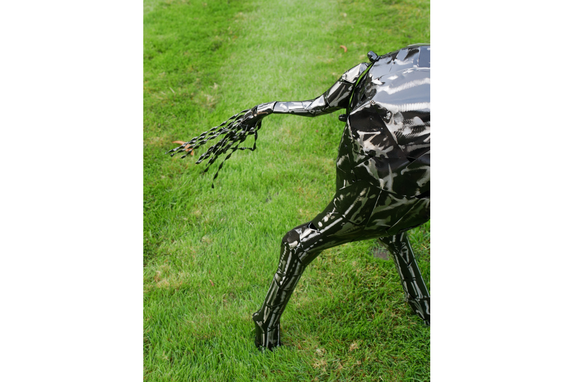 METAL GIRAFFE GARDEN STATUE, LARGE GIRAFFE GARDEN SCULPTURE