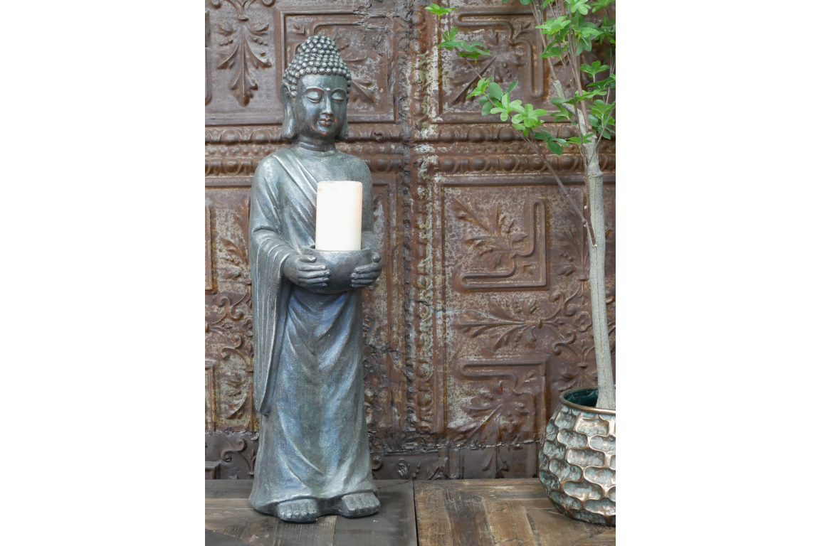 Indoor Buddha antique candle holder ornament 75cm high