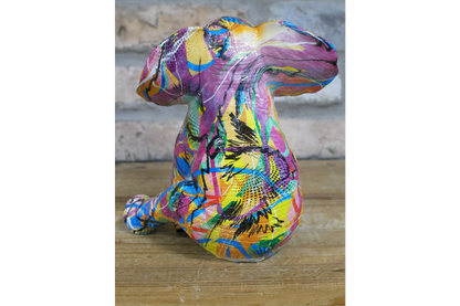 Elephant ornament, Graffiti painted decorative animal ornament