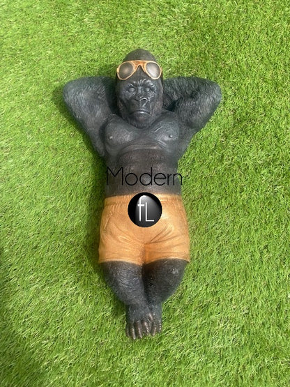 Chilling Gorilla Ornament, Chilling Cool Gorilla Figurine 44 cm high Ornament