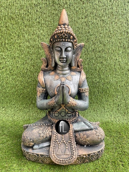 Buddha ornament outdoor/indoor Buddha antique copper and silver colour