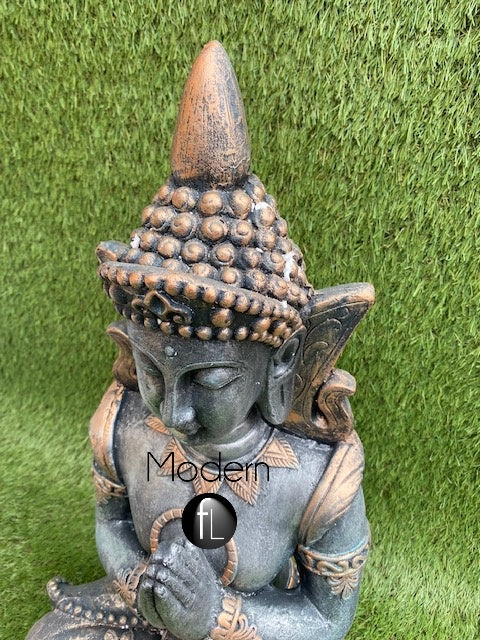 Buddha ornament outdoor/indoor Buddha antique copper and silver colour