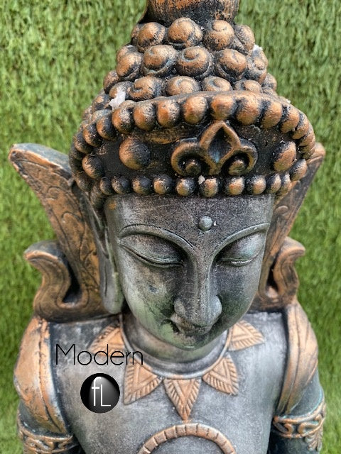 Buddha ornament outdoor/indoor Buddha antique copper and silver colour