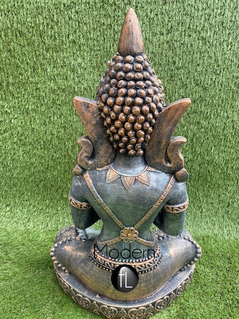 Buddha ornament outdoor/indoor Buddha antique copper and silver colour