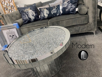 Crushed Crystal Round Coffee Table 80cm diameter